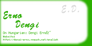 erno dengi business card